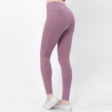 Load image into Gallery viewer, Pocket Solid Sport Yoga Pants High Waist Mesh Sport Leggings Fitness Women Yoga Leggings Training Running Pants Yoga Pants Women