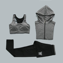 Load image into Gallery viewer, 5 Piece Set Women Yoga Suit Hooded Coats+t Shirt+bra+shorts+pants Quick Dry Sports Fitness Gym Sets Outdoor Running Clothing