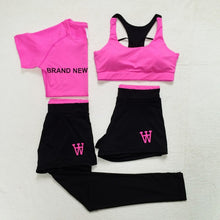 Load image into Gallery viewer, 5 Piece Set Women Yoga Suit Hooded Coats+t Shirt+bra+shorts+pants Quick Dry Sports Fitness Gym Sets Outdoor Running Clothing