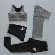 Load image into Gallery viewer, 5 Piece Set Women Yoga Suit Hooded Coats+t Shirt+bra+shorts+pants Quick Dry Sports Fitness Gym Sets Outdoor Running Clothing