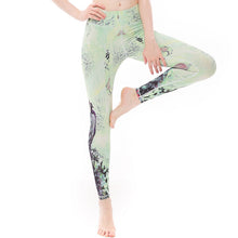 Load image into Gallery viewer, Peacock  Printed Yoga Pants Women Seamless Jogging Workout Leggings High Waist Running Sport Tights Activewear For Sport Workout