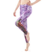 Load image into Gallery viewer, Peacock  Printed Yoga Pants Women Seamless Jogging Workout Leggings High Waist Running Sport Tights Activewear For Sport Workout