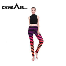 Load image into Gallery viewer, GRAIL Outdoor Woman Stripe Leggings Digital Printed Tights Trousers Stripe Legging Slim Mid Waist Legins Fitness Clothes