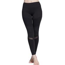 Load image into Gallery viewer, Yoga Fitness Sexy Tight Pants Outdoor Activity Sports Leggings Women Girls Fashion Pants Full Length And Fold Mesh Slim Trousers