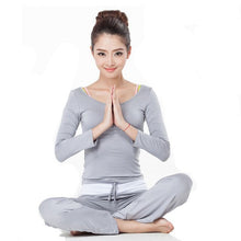 Load image into Gallery viewer, 3 Pcs Women Yoga Clothes Sets Yoga Blouse Tops & Bra &Pants Sport Suit Fitness Workout Running Female Sportswear Modal