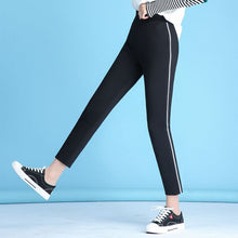 Load image into Gallery viewer, Casual Streetwear Sport trousers NEW Fashion Trousers Spring Summer Pencil Pant Femme Striped pants Women Elastic Fabric Trouser