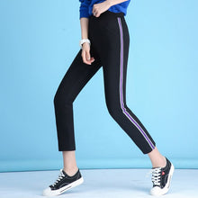 Load image into Gallery viewer, Casual Streetwear Sport trousers NEW Fashion Trousers Spring Summer Pencil Pant Femme Striped pants Women Elastic Fabric Trouser