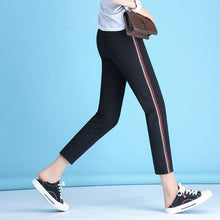 Load image into Gallery viewer, Casual Streetwear Sport trousers NEW Fashion Trousers Spring Summer Pencil Pant Femme Striped pants Women Elastic Fabric Trouser