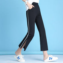 Load image into Gallery viewer, Casual Streetwear trousers 2019 NEW Fashion Trousers Spring Summer Pant Femme slit pant Women pocket Sport pants Elastic Fabric