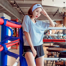 Load image into Gallery viewer, 2017 Sport Suit Women Yoga Set Quick Dry Fitness Clothing Sport Bra Top+Workout Shorts+Blouse Gym Shirt Cropped Trousers 3 Piece