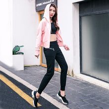 Load image into Gallery viewer, 2018 Yoga Set Sport Jacket+Yoga pants 2 Pieces Running Sportswear Tracksuit Fitness Gym Clothing Running outdoor Sports Clothes