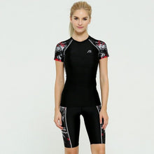 Load image into Gallery viewer, Life On Track Women Sport Yoga Sets Printed Compression Long Sleeve T Shirt and Pants For Running Gym Fitness Workout