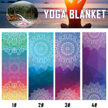Load image into Gallery viewer, Yoga mat towel printing towel antibacterial non-slip sweat fitness blanket practice Pilates blanket