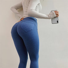 Load image into Gallery viewer, Women&#39;s Yoga Pants With Butt Pocket 4 Way Stretch Workout Sportswear Jogging Gym Leggings Scrunch Butt Fitness Sport Leggings