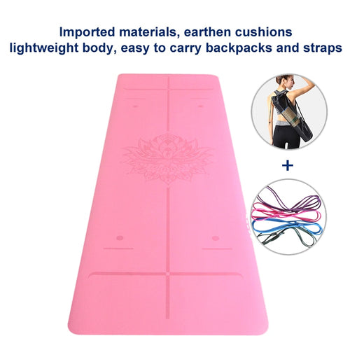 5 MM TPE Yoga Mat With Position Line Non Slip Acupressure Exercise Pad Beginner Environmental Fitness Gym Mats With Bandages