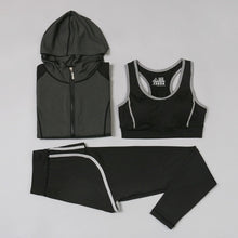 Load image into Gallery viewer, Swimmart 3Pcs Women Yoga Sets Fitness Sport Bra+Yoga Pants +Coat Leggings Set Gym Running Sport Suit Set Workout Clothes Female