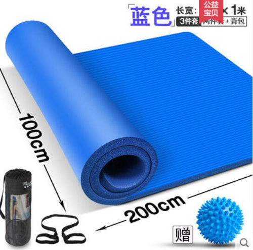 200*100cm Eco-friendly odorless NBR High elastic Yoga Mat Double person thicken 15mm YOGA pad