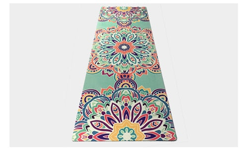 Leisure time sports yoga mat printing Rainbow flower skid resistance environmental protection Natural rubber Not allergic
