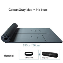Load image into Gallery viewer, TPE Two-color Yoga Mat Three-piece Set with Positioning Line for Beginners Non-slip and Tasteless Widening Pilates 183*66*0.8cm