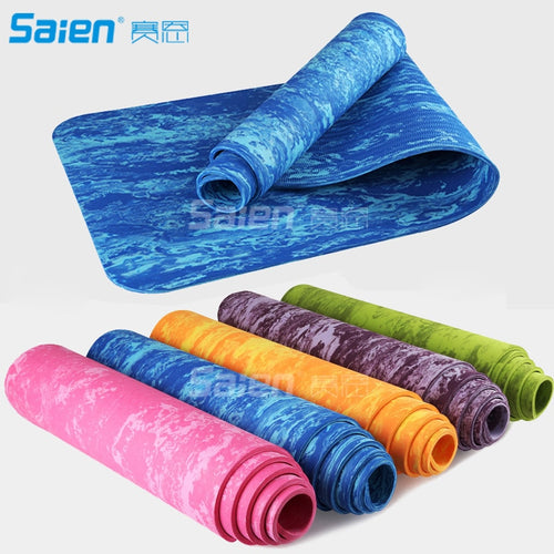 Outdoor Supplies Yoga Mat Tpe Beginner 8mm Thicken Widen Lengthen Slip Odorless Camo Fitness Mats Men And Women