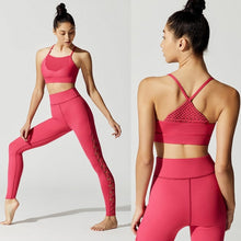 Load image into Gallery viewer, Good Performance Breathable  Gym Sports Wear Fitness Ladies Clothes Hand Weaving Macrame Detail Yoga Pants #Yogaleggings