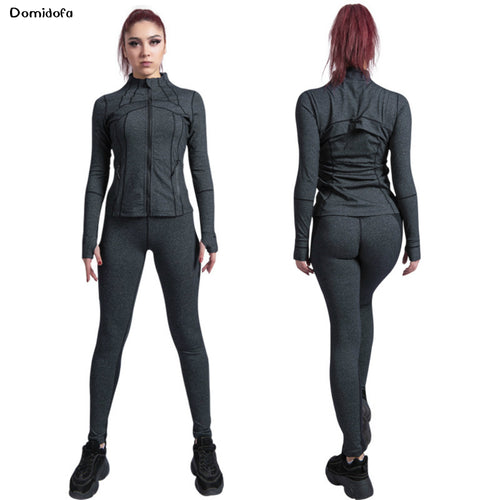 2019 New quick-drying hip pants slim sports suit outdoor running clothes 2 sets of yoga clothes women's suit