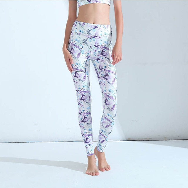 Hot Sale Sport Leggings Gym Clothes High Waist Compression Pants Sexy Running Floral Print Yoga Tights Women Fitness Yoga Pants