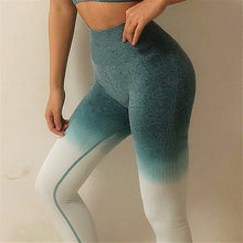 Load image into Gallery viewer, Ombre Seamless Leggings For Women Gym Scrunch Butt Push Up Fitness Leggings High Waist Tummy Control Peach Pink Yoga Pants 2019