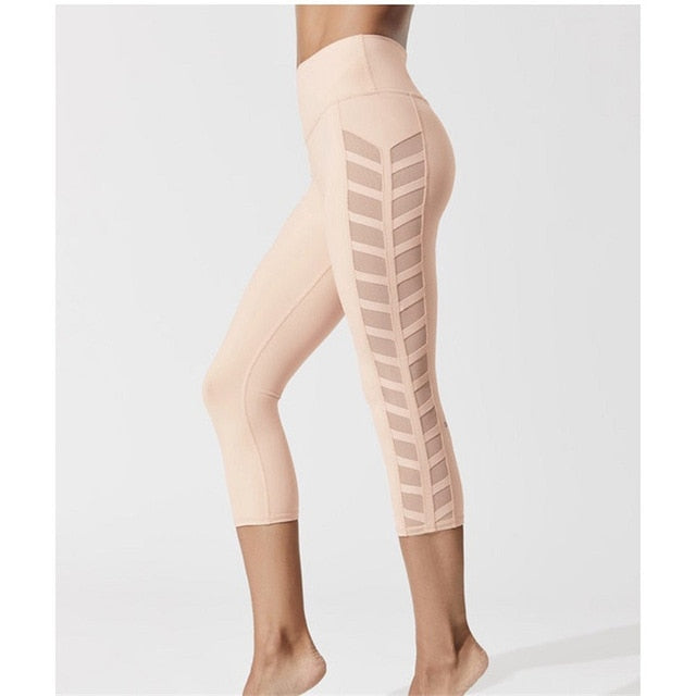 Women High Waist Yoga Leggings Pink Sport Sexy Workout Female Fitness Running Super Stretchy Full Yoga Pants Top Quality Sport