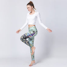 Load image into Gallery viewer, New Digital print yoga nine point pants European lean speed dry exercise factory direct sales 2018 colorful