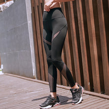 Load image into Gallery viewer, Wmuncc Summer Sports Leggings Women Mesh Patchwork Quick-drying Training Yoga Pants Tight Fitness Stretch Running Gym Trousers