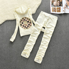 Load image into Gallery viewer, 2019 Women&#39;s Yoga Set  Fitness Clothing Women Sweatshirt Pants Sets PINK Velvet Tracksuit Women Velour smooth soft Suit