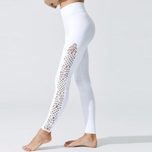 Load image into Gallery viewer, Sports Weaving Hole Bra + Leggings Pants Women Sports Suits Fitness Gym Wear Yoga Sets