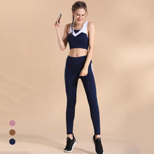 Load image into Gallery viewer, Yoga Sportswear Set Tracksuit for Women Yoga Sets 2 Piece Tank Top Vest and Pants Tight Fitness Gym Anti-Sweat Athletic Bra Pant