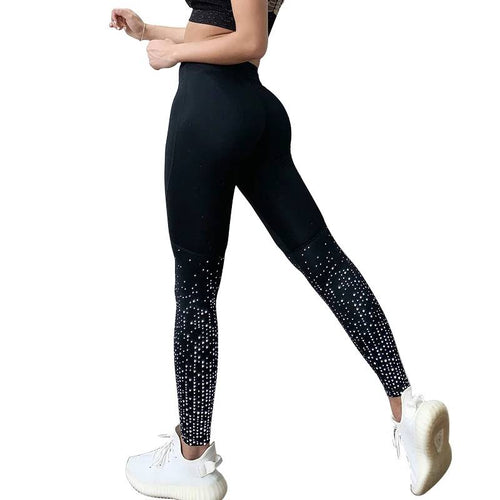 Women Reflective Legging Seamless Leggings Push Up Tights Tummy Control Yoga Pants Black Leggings Sport Fitness Dropshipping
