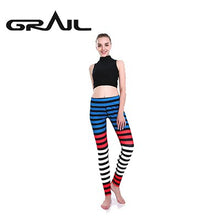 Load image into Gallery viewer, GRAIL Outdoor Woman Stripe Leggings Digital Printed Tights Trousers Stripe Legging Slim Mid Waist Legins Fitness Clothes