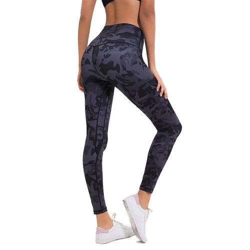 New arrival Women High Waist Out Pocket Printed Yoga Leggings Tummy Control Workout Running leggings 4 Way Stretch tight