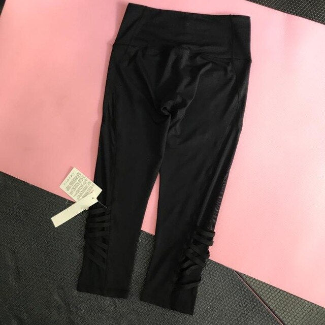 2019 NWT woman capris Net Yarn sexy gym capris super quality stretch fabric size us4-us12 free shpping