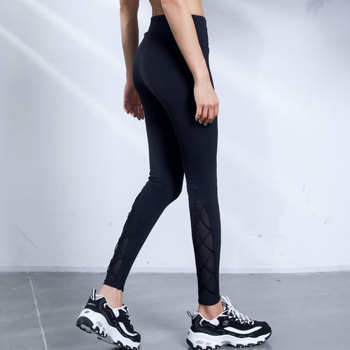 NWT 2019 women tight  hollow out pant Push Up tight capris net yarn sexy gym capris super quality stretch fabric size us4-us12