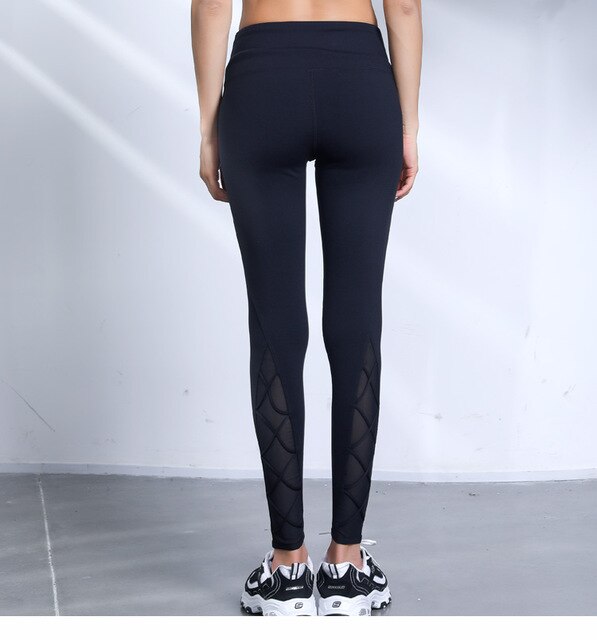 NWT 2019 women tight  hollow out pant Push Up tight capris net yarn sexy gym capris super quality stretch fabric size us4-us12