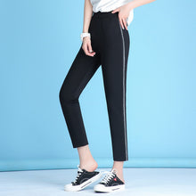 Load image into Gallery viewer, Casual Streetwear Sport trousers NEW Fashion Trousers Spring Summer Pencil Pant Femme Striped pants Women Elastic Fabric Trouser