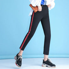 Load image into Gallery viewer, Casual Streetwear Sport trousers NEW Fashion Trousers Spring Summer Pencil Pant Femme Striped pants Women Elastic Fabric Trouser