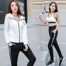 Load image into Gallery viewer, Women Sport Suits Yoga Suit Tracksuit Zipper Jacket+bra+pant Sportswear Women&#39;s Fashion Fitness Clothes Workout Clothes Gym Suit