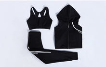 Load image into Gallery viewer, Women Sport Suits Yoga Suit Tracksuit Zipper Jacket+bra+pant Sportswear Women&#39;s Fashion Fitness Clothes Workout Clothes Gym Suit