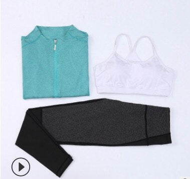 FREE SHIPPING!!! Fashion sports apparel sets sports suits jacket bra pants