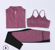 Load image into Gallery viewer, FREE SHIPPING!!! Fashion sports apparel sets sports suits jacket bra pants