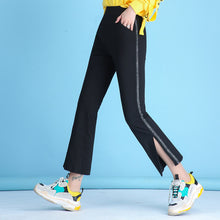 Load image into Gallery viewer, Casual Streetwear trousers 2019 NEW Fashion Trousers Spring Summer Pant Femme slit pant Women pocket Sport pants Elastic Fabric
