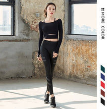 Load image into Gallery viewer, New Outdoor Sports and Fitness Suit Women Quick-drying Yoga Pants Long-sleeved Brand Yoga Clothes Three-piece Suit