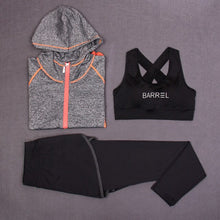 Load image into Gallery viewer, Autumn winte yoga sports clothes sets three piece women&#39;s running suits fitness long sleeved thin fast dry pants cloth 2017