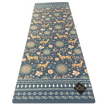 Load image into Gallery viewer, Rubber Yoga Mat Deer Pattern Goddess Mat Fitness Dance Sports Flower Mat 183x61x0.35cm